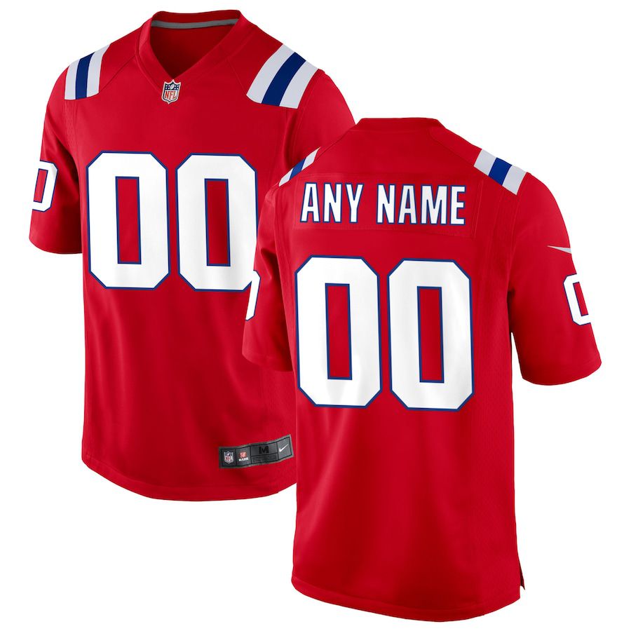 Cheap Men New England Patriots Nike Red Alternate Custom NFL Jersey